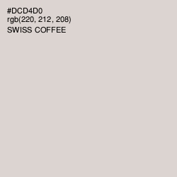 #DCD4D0 - Swiss Coffee Color Image